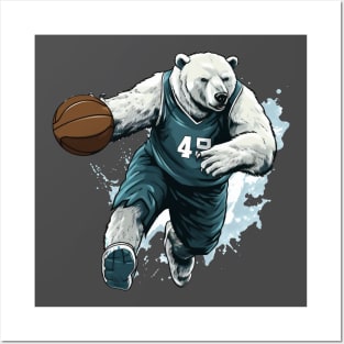 polar bear basketball player Posters and Art